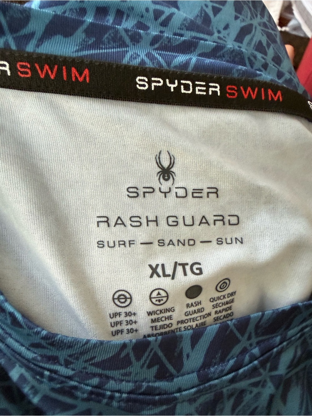 Spyder Teal Geometric Short Sleeve Performance Tee - Picture 4 of 5